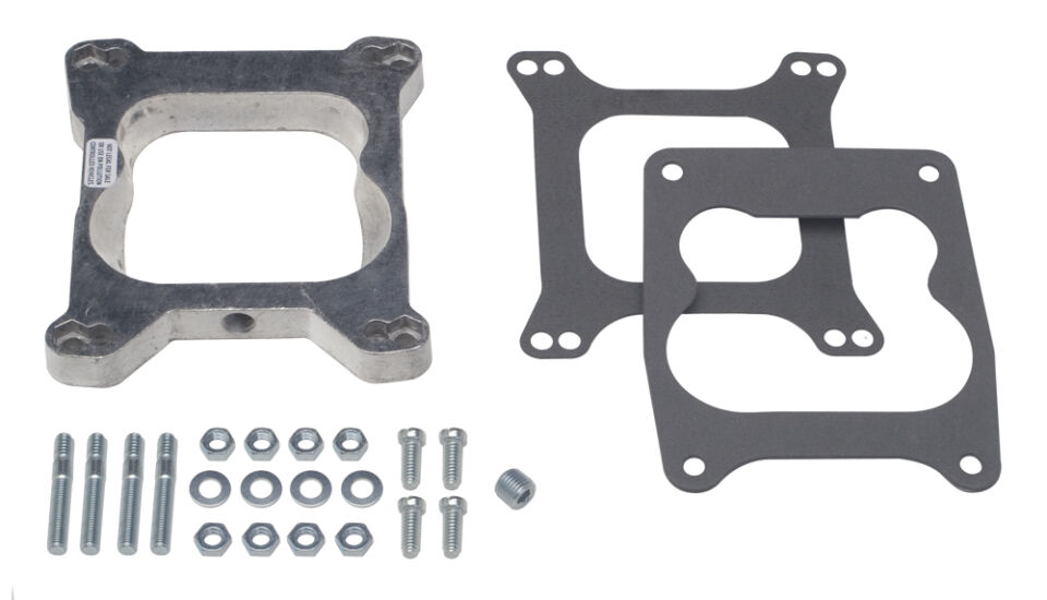 Trans-Dapt 2087 2-Barrel To Quadrajet Adapter - Aluminum Alloy With Gaskets & Hardware
