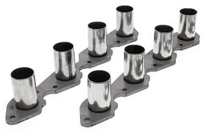 BB Chevy Header Flanges with Starter Stubs For 2 In. Tubes
