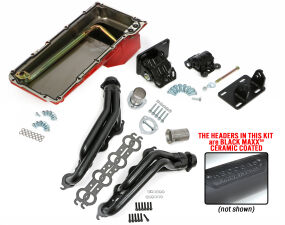 S10 / LS SWAP IN A BOX KIT- BLACK MAXX HEADERS
