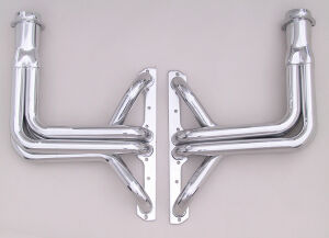 Silver Long-Tube Headers For 1963-82 Chevy Corvette with 283-400