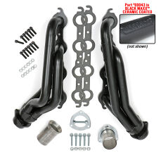 BLACK MID-LENGTH HEADERS; 1982-04 GM S10 FAMILY, 2WD; GM 4.8-6.0L LS V8