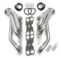 SILVER MID-LENGTH 1-3/4 IN. HEADERS; 1982-04 GM S10 FAMILY, 2WD; 283-400 V8