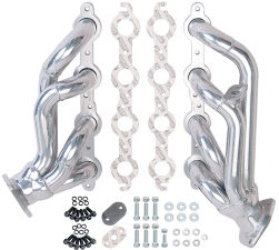 SILVER E.O. HEADERS For 1999-07 GM 2WD/4WD TRUCKS/SUVs; 4.8-6.0L LS No A.I.R.