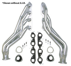 HD SILVER E.O. HEADERS For 88-95 GM 2WD 2500-3500 TRUCKS; 7.4L With A.I.R.