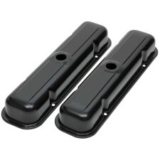PONTIAC 326-455 ('59-79) STEEL VALVE COVERS; REPRODUCTION-STYLE- BLACK FINISH