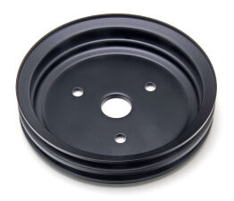 CRANKSHAFT Pulley; 2 Groove; CHEVROLET SB (55-68);SHORT Water Pump-ASPHALT BLACK