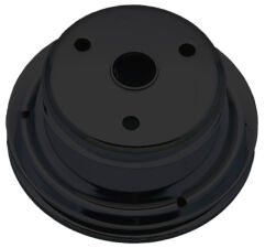 CRANKSHAFT Pulley; 1 Groove; CHEVROLET SB (69-85);LONG Water Pump-ASPHALT BLACK