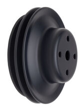 WATER PUMP Pulley; 2 Groove; CHEVY BB (69-06); LONG Water Pump- ASPHALT BLACK