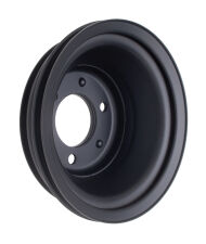 CRANKSHAFT Pulley; 3 Groove; CHEVROLET BB (69-06);LONG Water Pump-ASPHALT BLACK