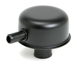 PUSH-IN Breather Cap w/TUBE (no grommet); 2-3/4 in. Overall Dia.- ASPHALT BLACK