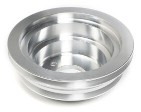 CRANKSHAFT PULLEY ALUMINUM BB CHEVY LWP MACHINED FINISH
