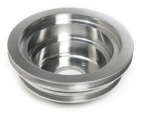 CRANKSHAFT PULLEY ALUMINUM BB CHEVY LWP POLISHED FINISH