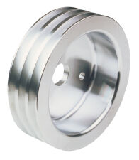 CRANKSHAFT Pulley; 3 Groove; 55-68 CHEVROLET 283-350; SHORT W/P- Pol. ALUMINUM