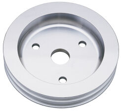CRANKSHAFT Pulley; 2 Groove; CHEVROLET 283-350; SHORT W/P- Mach. ALUMINUM