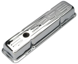327 C.I.D. Logo Design Valve Covers; SHORT; 1958-1986 SB Chevy 327-CHROME